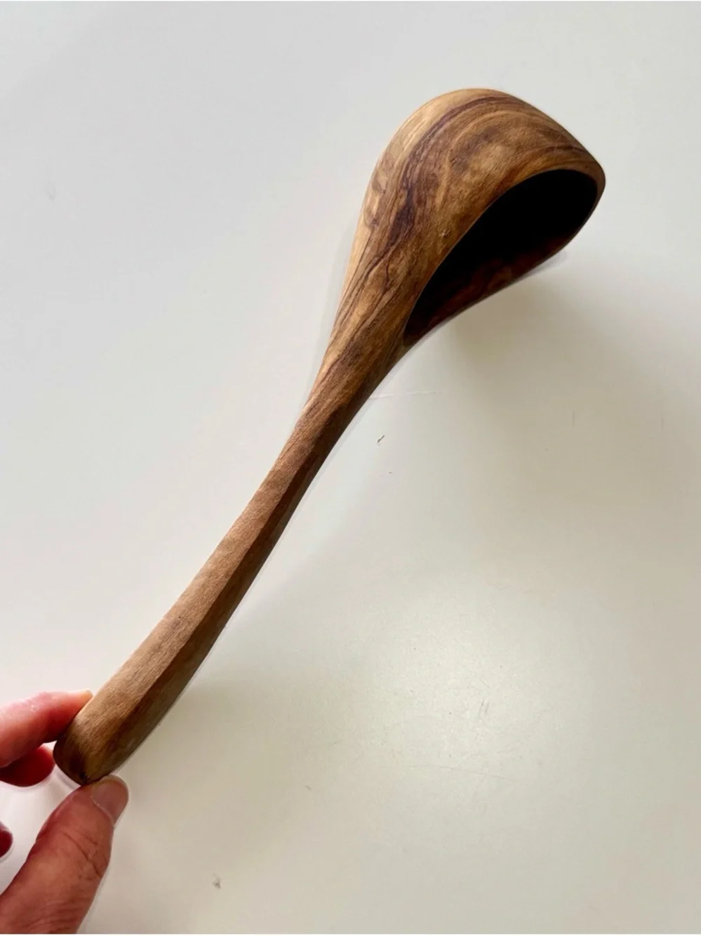 VINTAGE Old Hand-Carved Wooden Spoon Cooking Ladle
